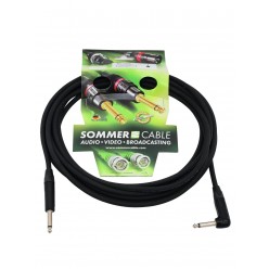 SOMMER CABLE Jack cable 6.3 mono 1x 90 6m bk Neutrik